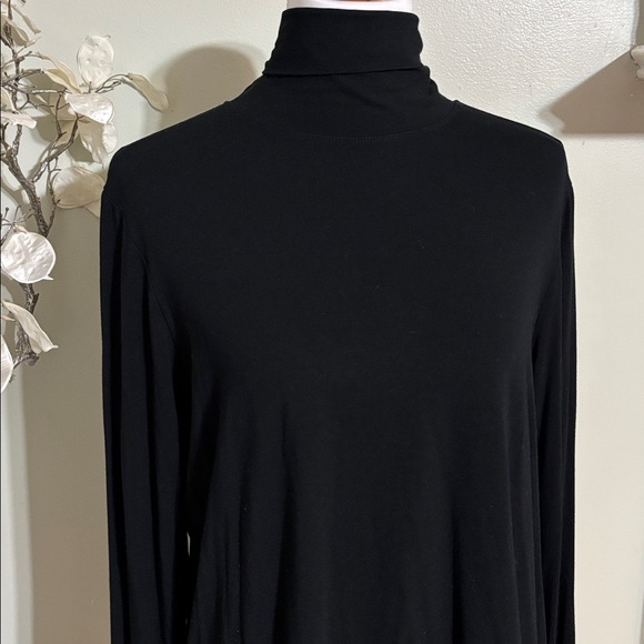 Chico's Classic Black Turtleneck Top - Picture 2 of 4